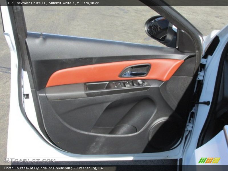 Summit White / Jet Black/Brick 2012 Chevrolet Cruze LT