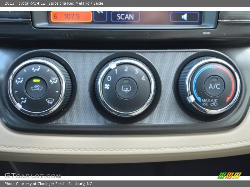 Controls of 2013 RAV4 LE