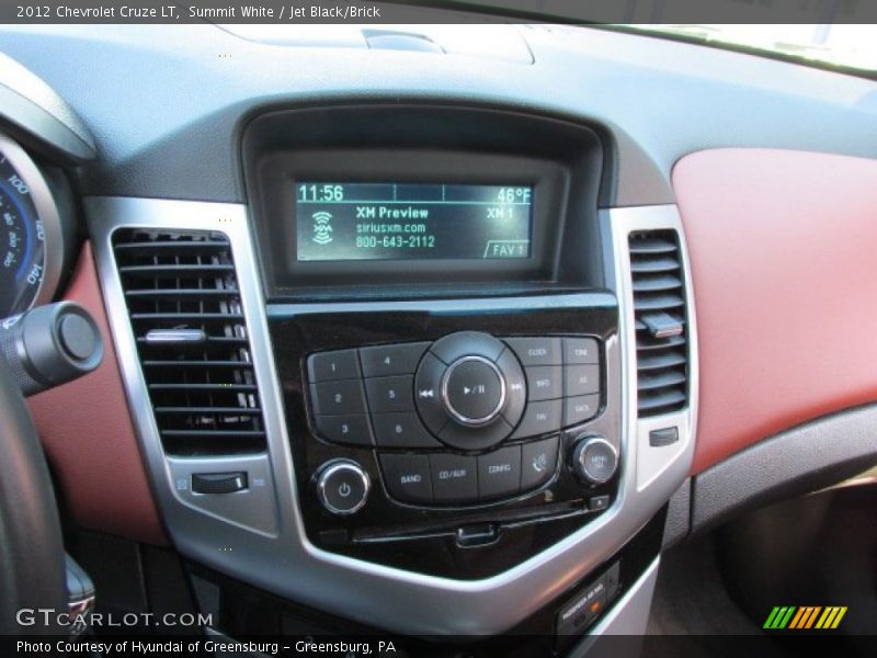 Summit White / Jet Black/Brick 2012 Chevrolet Cruze LT