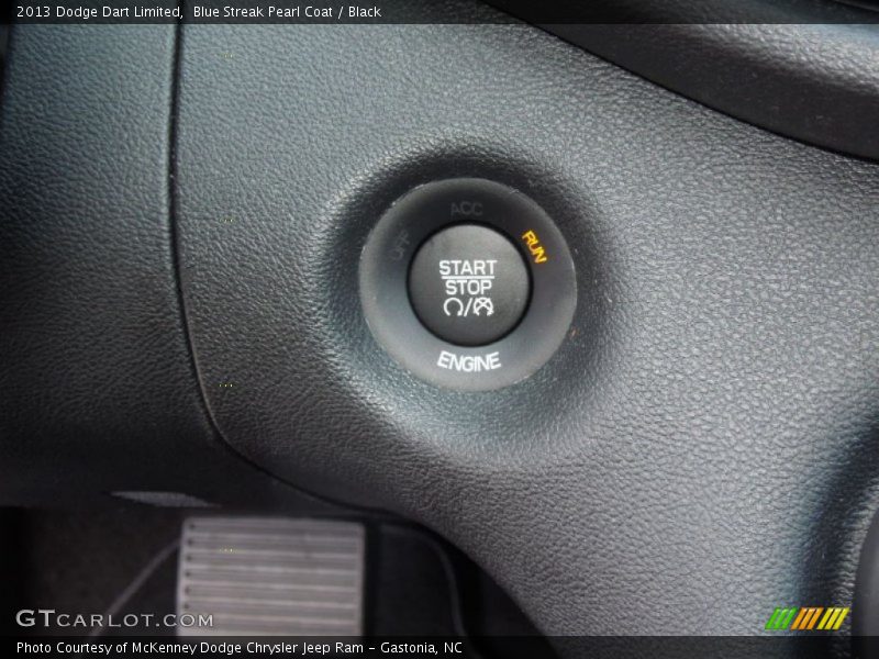 Blue Streak Pearl Coat / Black 2013 Dodge Dart Limited