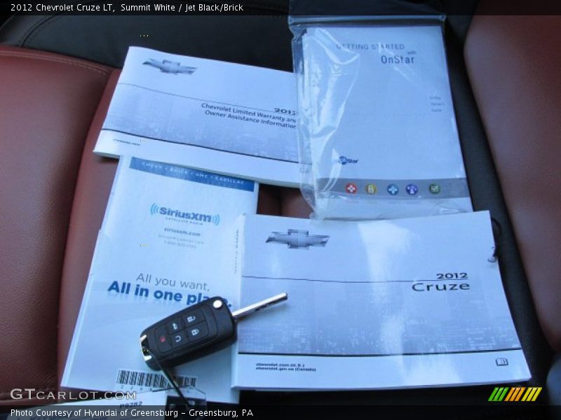 Summit White / Jet Black/Brick 2012 Chevrolet Cruze LT