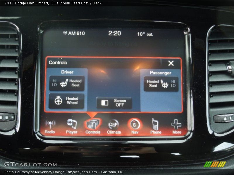 Blue Streak Pearl Coat / Black 2013 Dodge Dart Limited