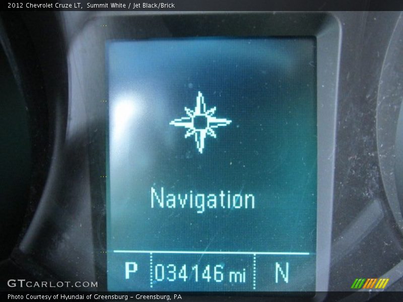 Summit White / Jet Black/Brick 2012 Chevrolet Cruze LT