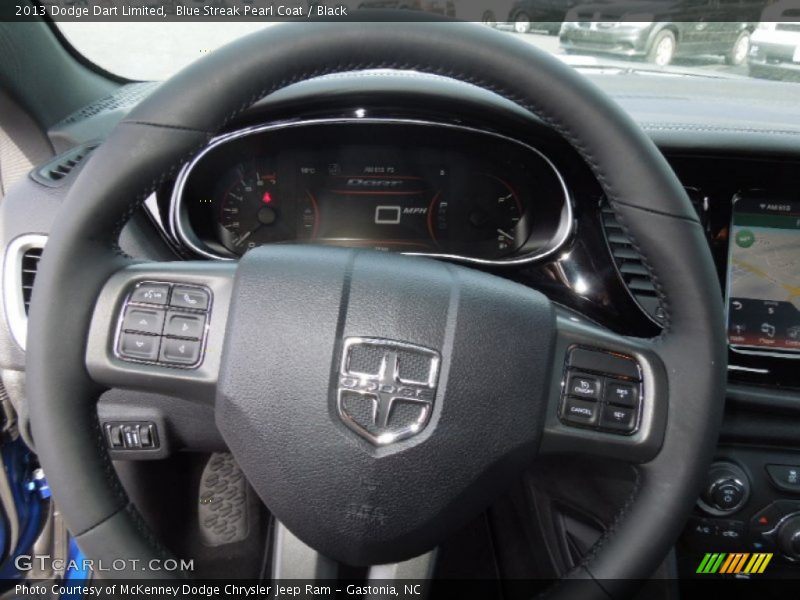 Blue Streak Pearl Coat / Black 2013 Dodge Dart Limited