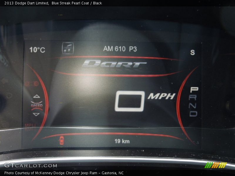 Blue Streak Pearl Coat / Black 2013 Dodge Dart Limited