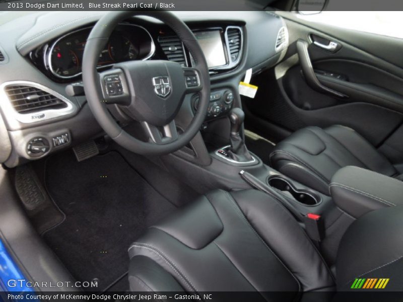 Blue Streak Pearl Coat / Black 2013 Dodge Dart Limited