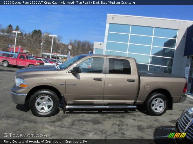 Austin Tan Pearl / Dark Slate/Medium Graystone 2009 Dodge Ram 1500 SLT Crew Cab 4x4