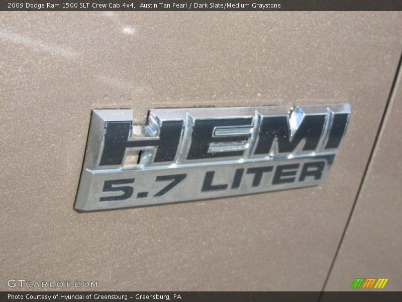 Austin Tan Pearl / Dark Slate/Medium Graystone 2009 Dodge Ram 1500 SLT Crew Cab 4x4