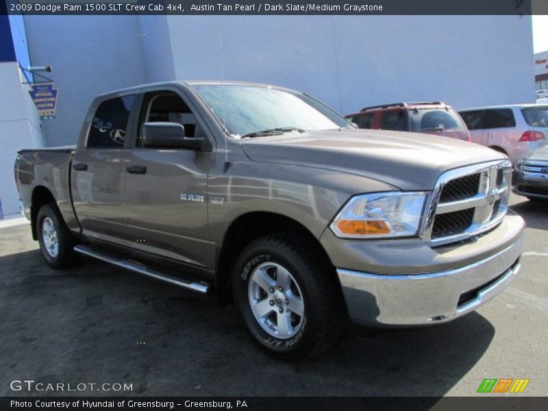 Austin Tan Pearl / Dark Slate/Medium Graystone 2009 Dodge Ram 1500 SLT Crew Cab 4x4