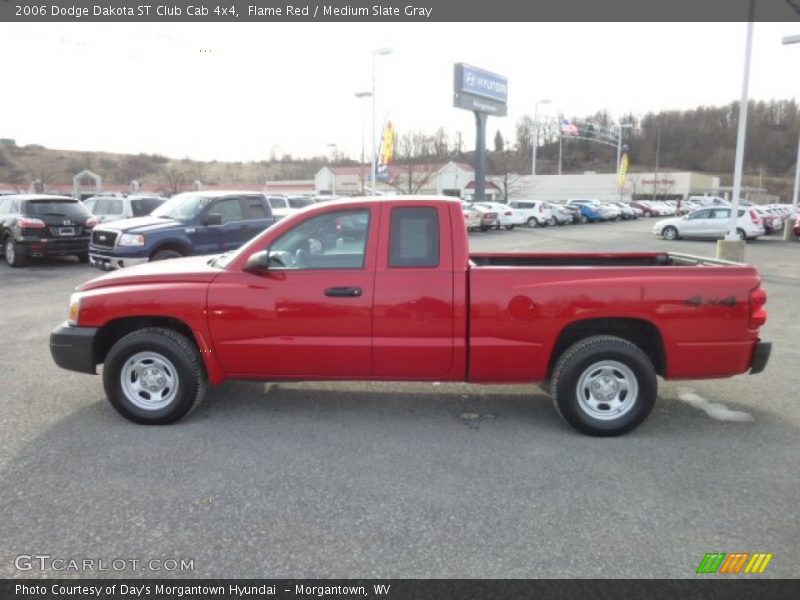 Flame Red / Medium Slate Gray 2006 Dodge Dakota ST Club Cab 4x4