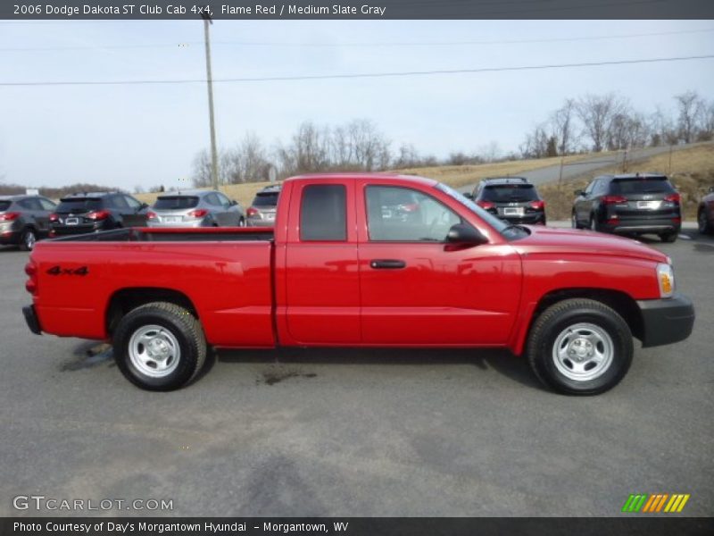 Flame Red / Medium Slate Gray 2006 Dodge Dakota ST Club Cab 4x4