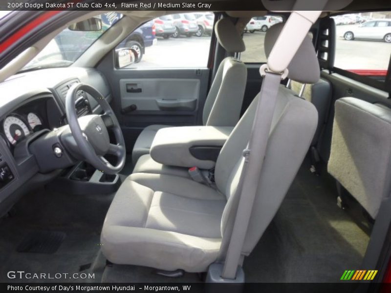 Flame Red / Medium Slate Gray 2006 Dodge Dakota ST Club Cab 4x4