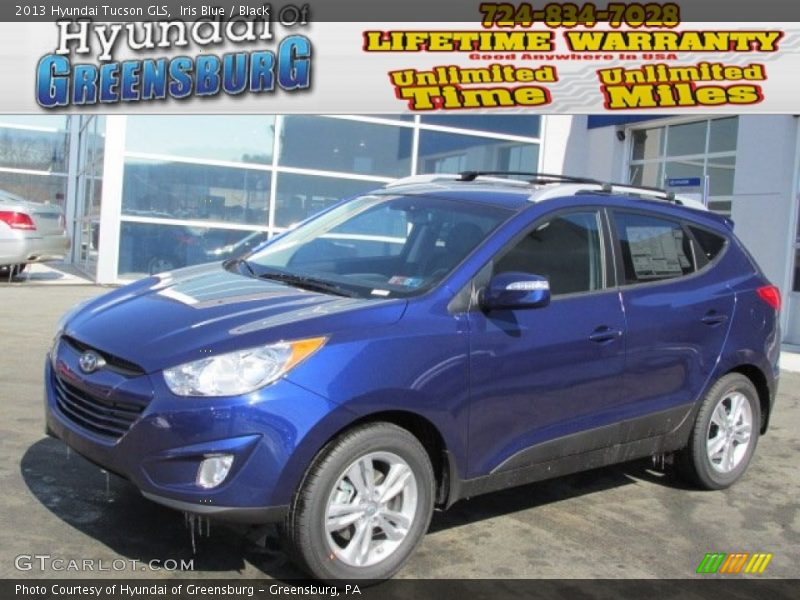 Iris Blue / Black 2013 Hyundai Tucson GLS