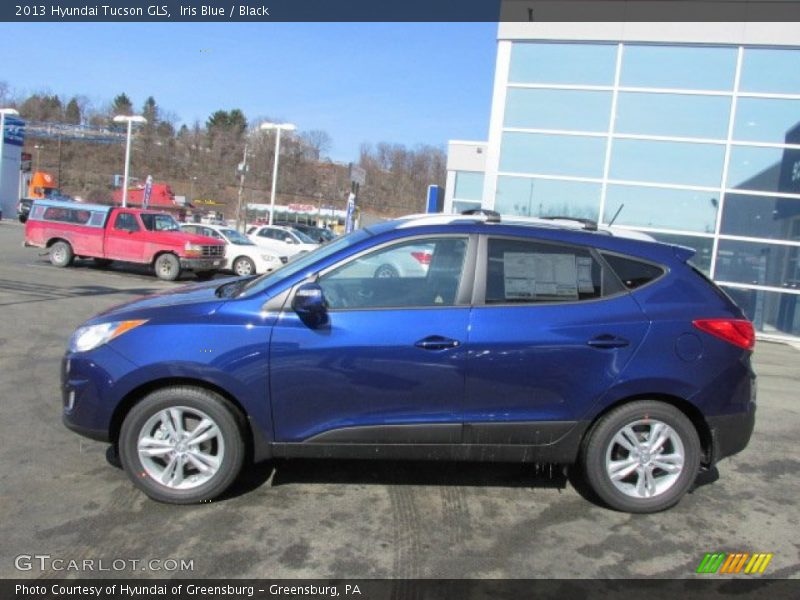 Iris Blue / Black 2013 Hyundai Tucson GLS