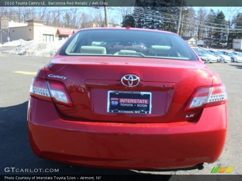 Barcelona Red Metallic / Ash Gray 2010 Toyota Camry LE