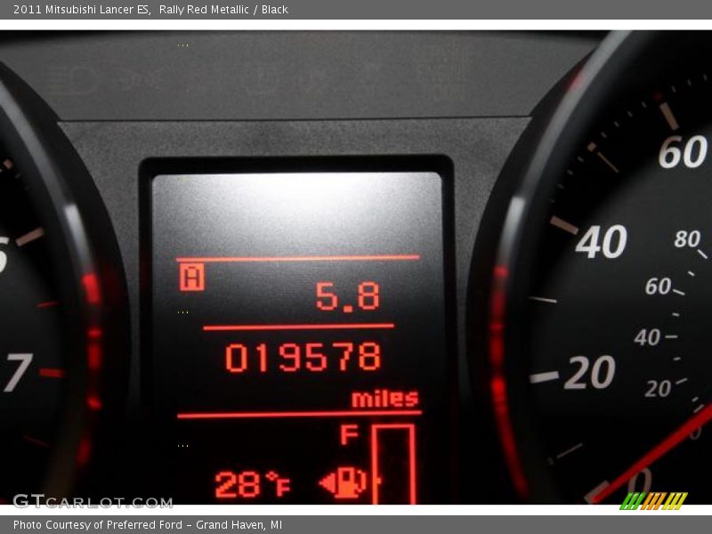 Rally Red Metallic / Black 2011 Mitsubishi Lancer ES