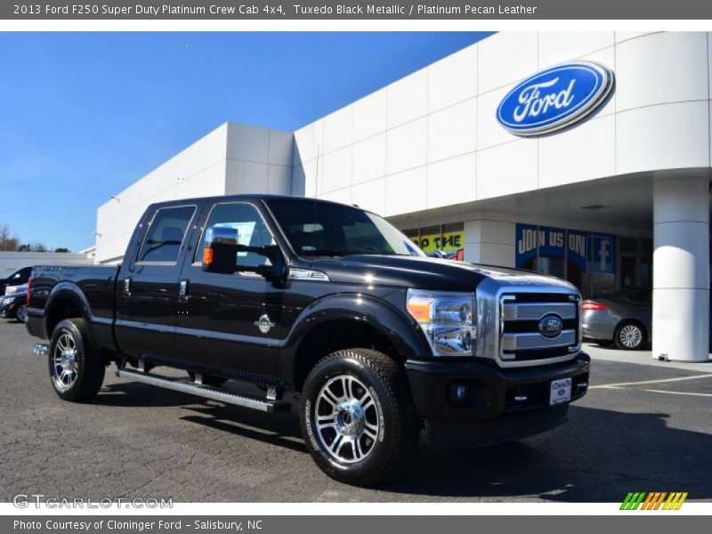 Tuxedo Black Metallic / Platinum Pecan Leather 2013 Ford F250 Super Duty Platinum Crew Cab 4x4
