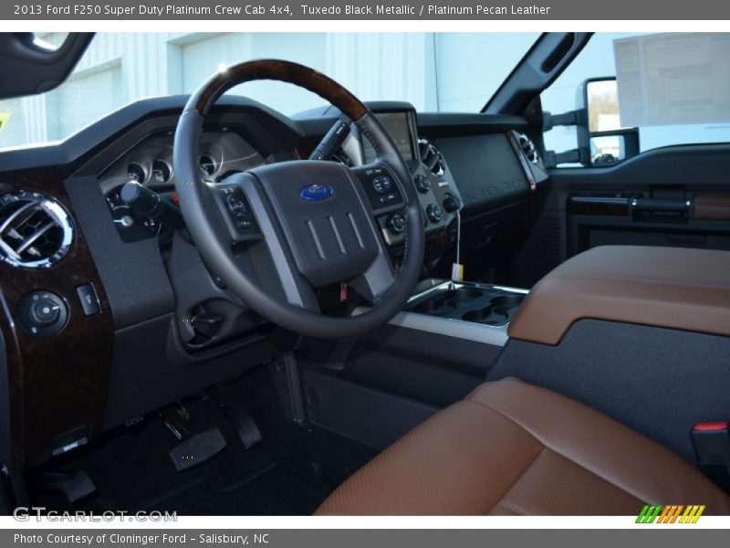 Tuxedo Black Metallic / Platinum Pecan Leather 2013 Ford F250 Super Duty Platinum Crew Cab 4x4