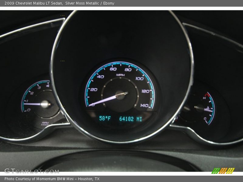 Silver Moss Metallic / Ebony 2009 Chevrolet Malibu LT Sedan