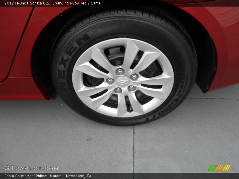 Sparkling Ruby Red / Camel 2012 Hyundai Sonata GLS