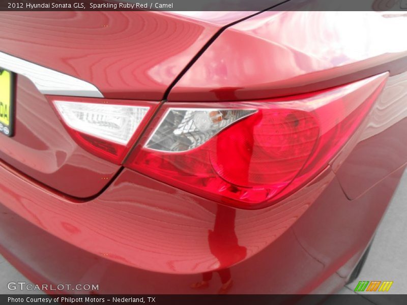 Sparkling Ruby Red / Camel 2012 Hyundai Sonata GLS