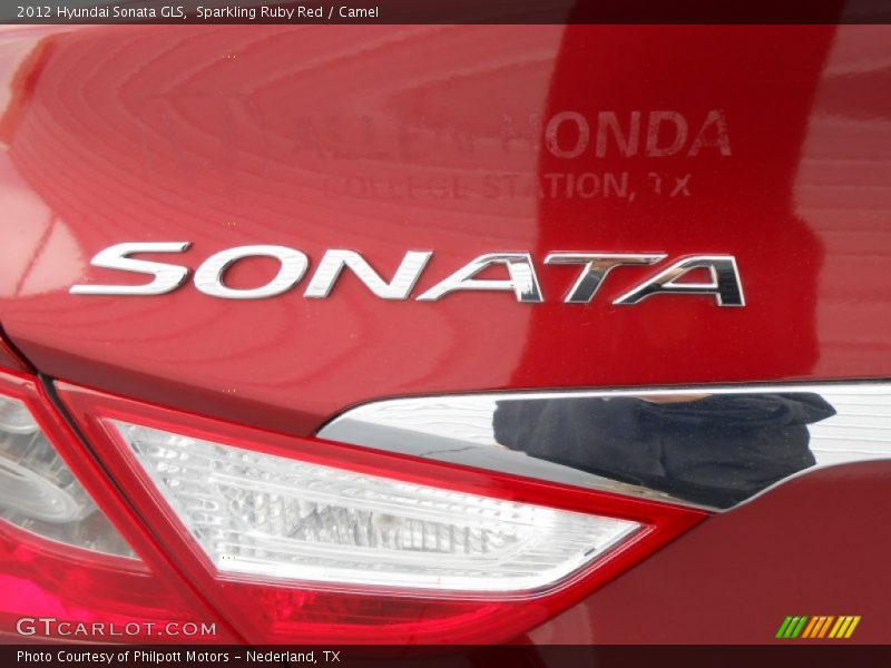 Sparkling Ruby Red / Camel 2012 Hyundai Sonata GLS