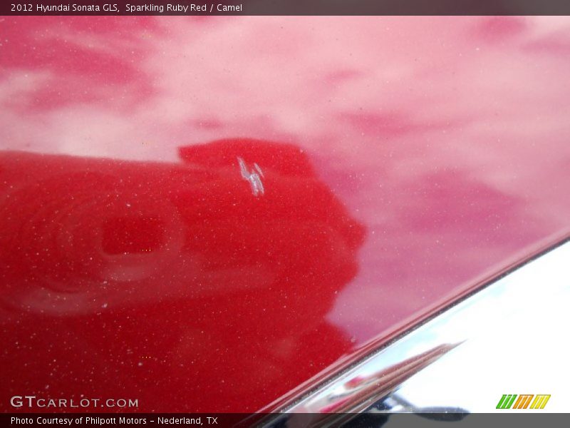 Sparkling Ruby Red / Camel 2012 Hyundai Sonata GLS