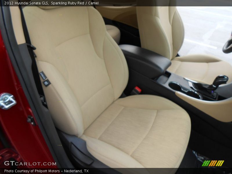 Sparkling Ruby Red / Camel 2012 Hyundai Sonata GLS
