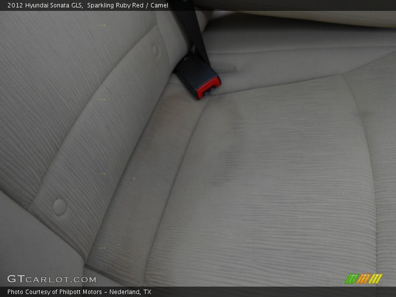 Sparkling Ruby Red / Camel 2012 Hyundai Sonata GLS