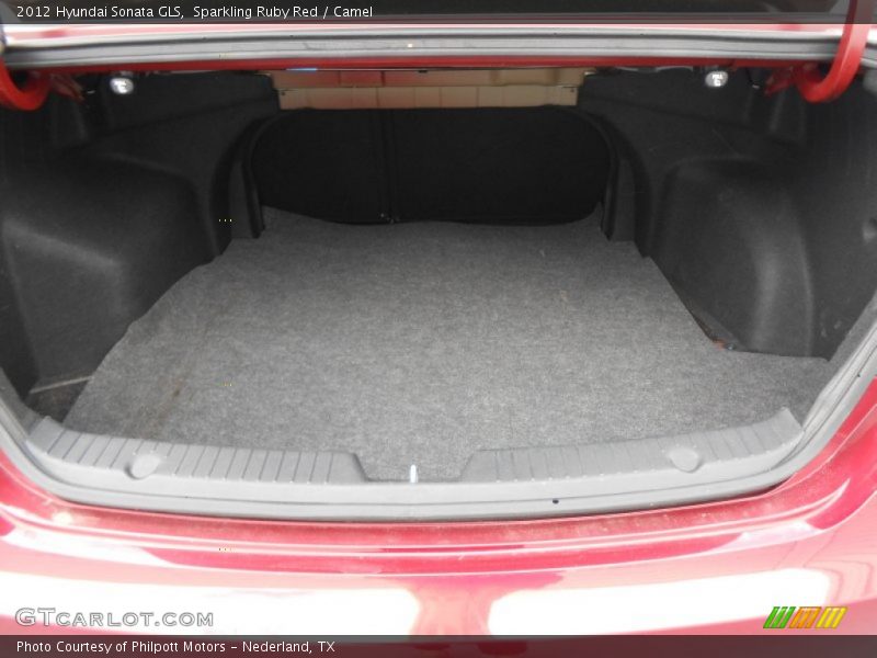 Sparkling Ruby Red / Camel 2012 Hyundai Sonata GLS