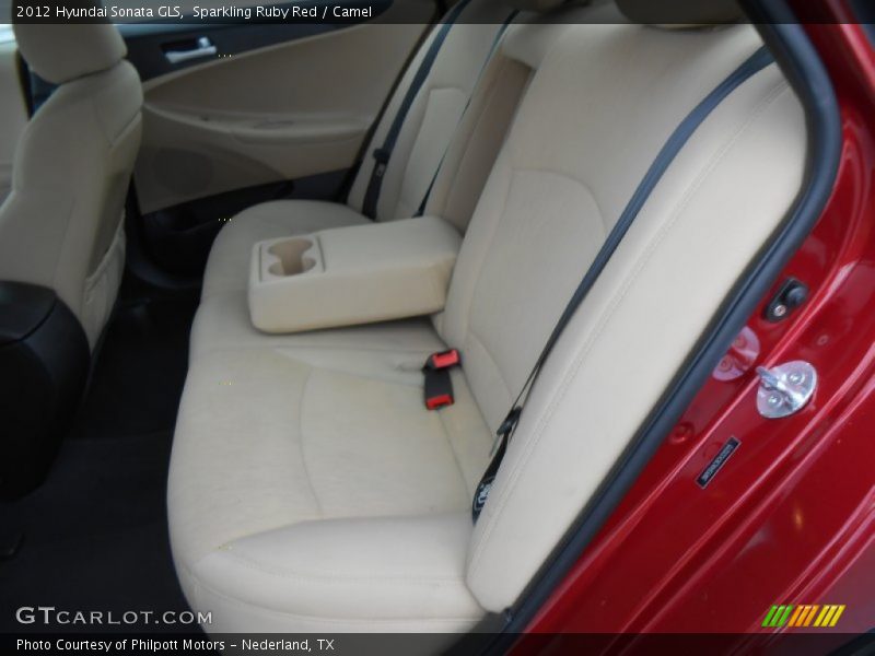 Sparkling Ruby Red / Camel 2012 Hyundai Sonata GLS