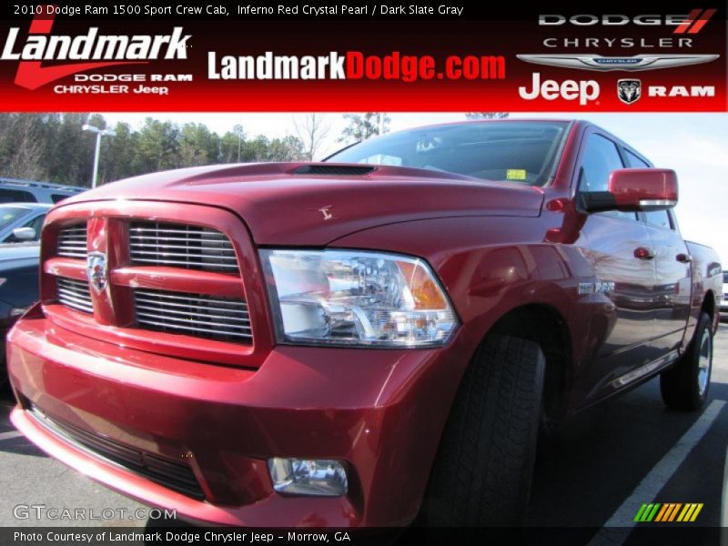 Inferno Red Crystal Pearl / Dark Slate Gray 2010 Dodge Ram 1500 Sport Crew Cab