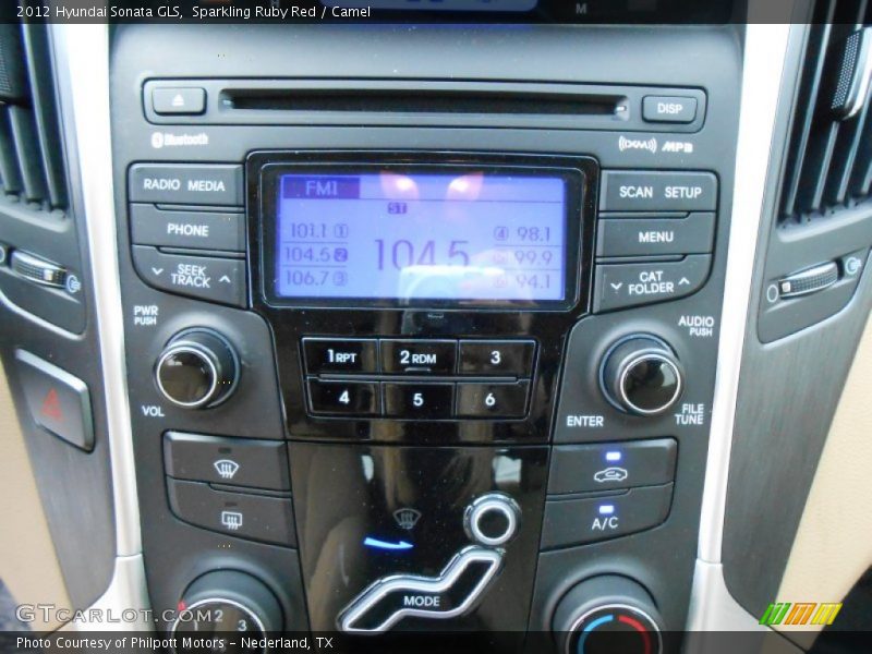 Sparkling Ruby Red / Camel 2012 Hyundai Sonata GLS