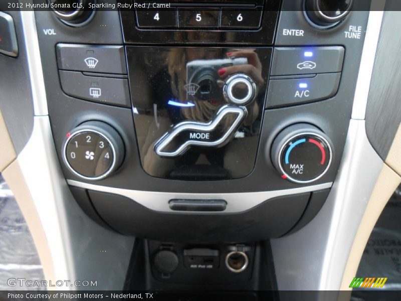 Sparkling Ruby Red / Camel 2012 Hyundai Sonata GLS