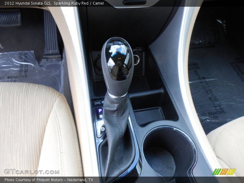 Sparkling Ruby Red / Camel 2012 Hyundai Sonata GLS