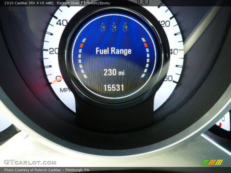 Radiant Silver / Titanium/Ebony 2010 Cadillac SRX 4 V6 AWD