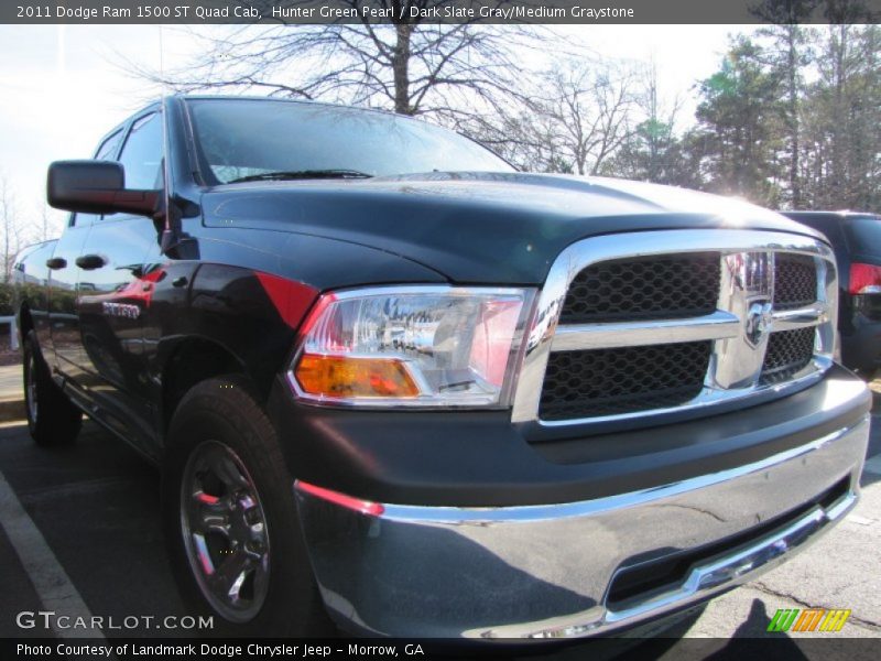 Hunter Green Pearl / Dark Slate Gray/Medium Graystone 2011 Dodge Ram 1500 ST Quad Cab