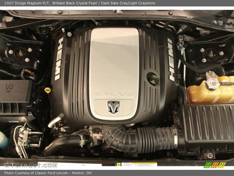 Brilliant Black Crystal Pearl / Dark Slate Gray/Light Graystone 2007 Dodge Magnum R/T