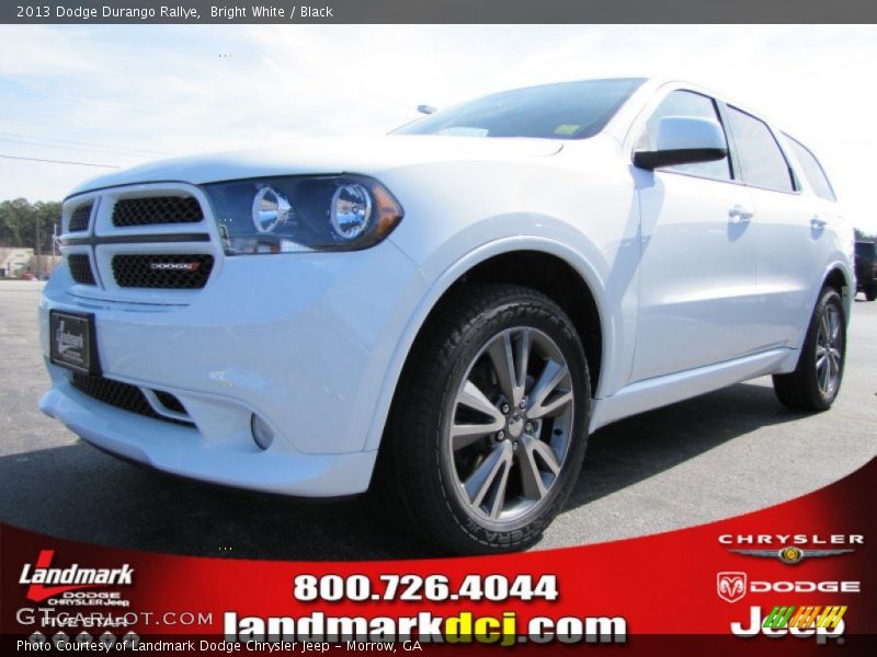 Bright White / Black 2013 Dodge Durango Rallye