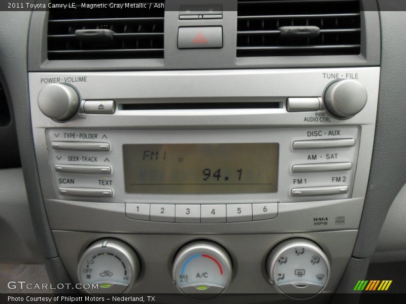 Magnetic Gray Metallic / Ash 2011 Toyota Camry LE