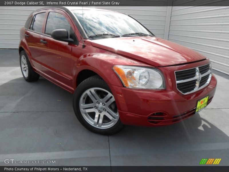 Inferno Red Crystal Pearl / Pastel Slate Gray 2007 Dodge Caliber SE