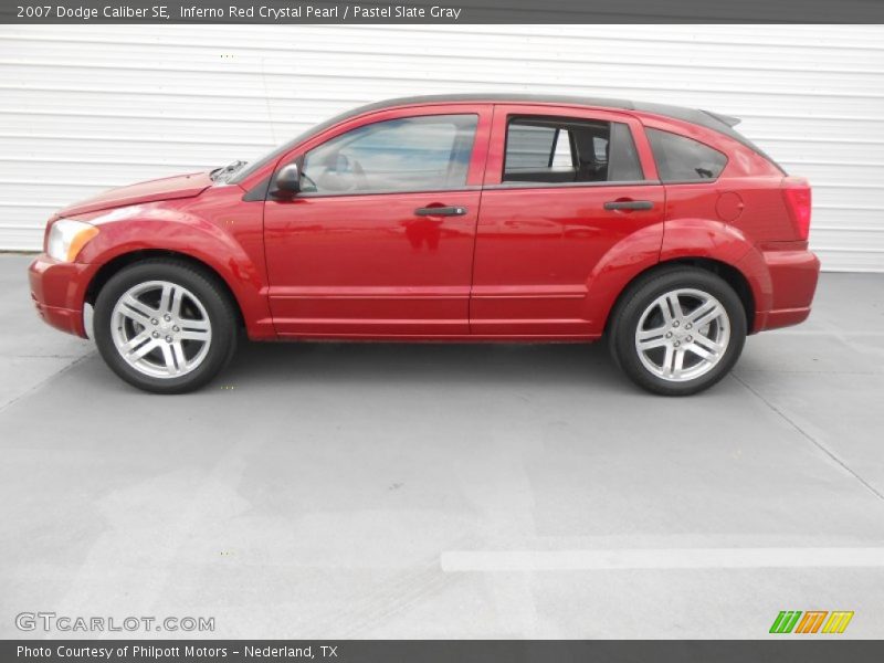 Inferno Red Crystal Pearl / Pastel Slate Gray 2007 Dodge Caliber SE