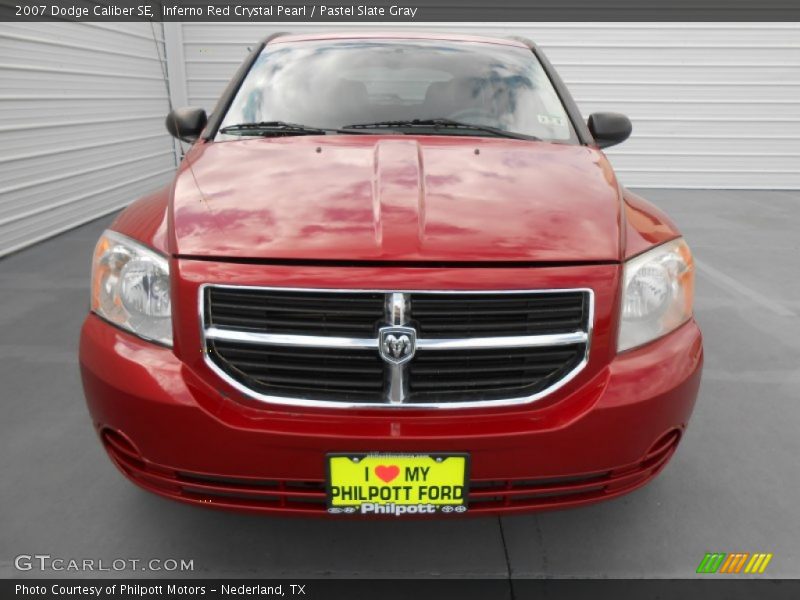 Inferno Red Crystal Pearl / Pastel Slate Gray 2007 Dodge Caliber SE