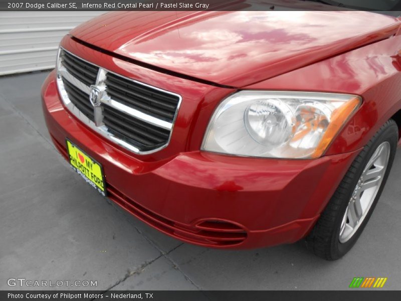 Inferno Red Crystal Pearl / Pastel Slate Gray 2007 Dodge Caliber SE