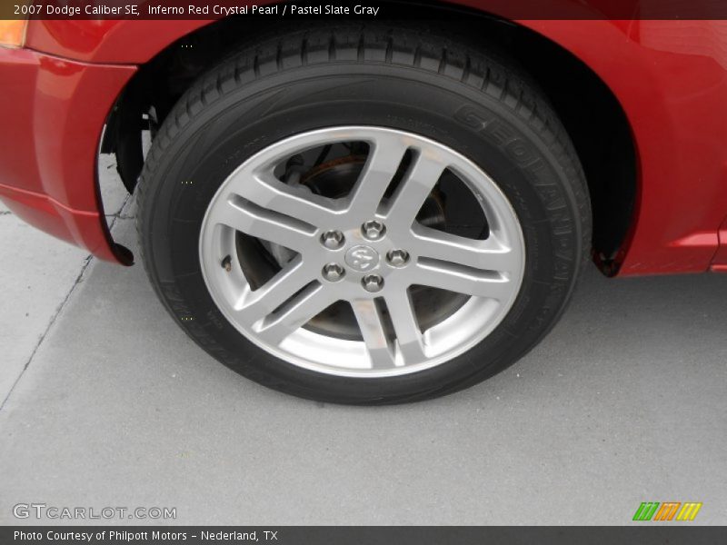 Inferno Red Crystal Pearl / Pastel Slate Gray 2007 Dodge Caliber SE