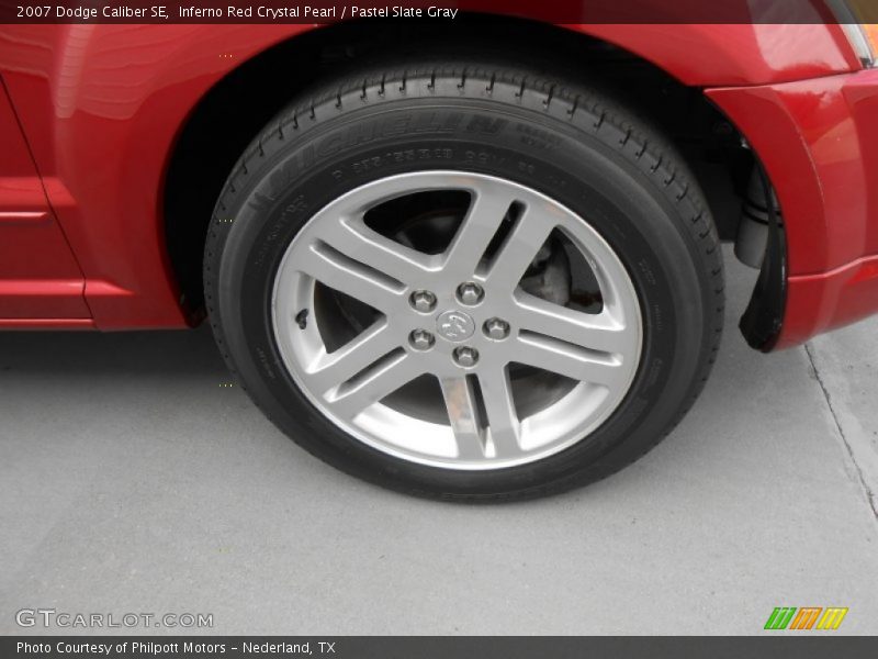 Inferno Red Crystal Pearl / Pastel Slate Gray 2007 Dodge Caliber SE
