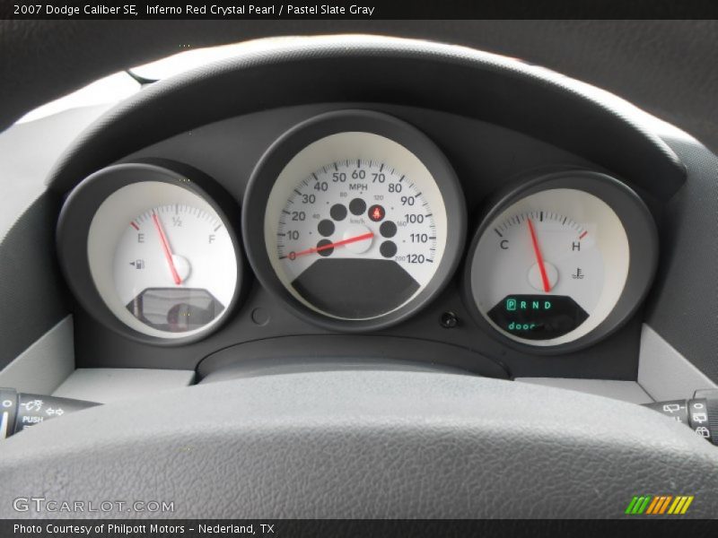 Inferno Red Crystal Pearl / Pastel Slate Gray 2007 Dodge Caliber SE