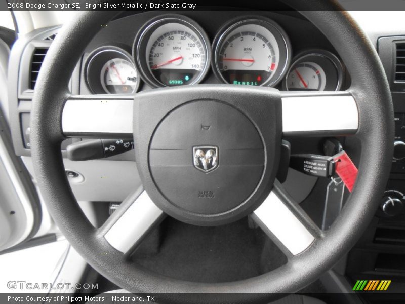 Bright Silver Metallic / Dark Slate Gray 2008 Dodge Charger SE