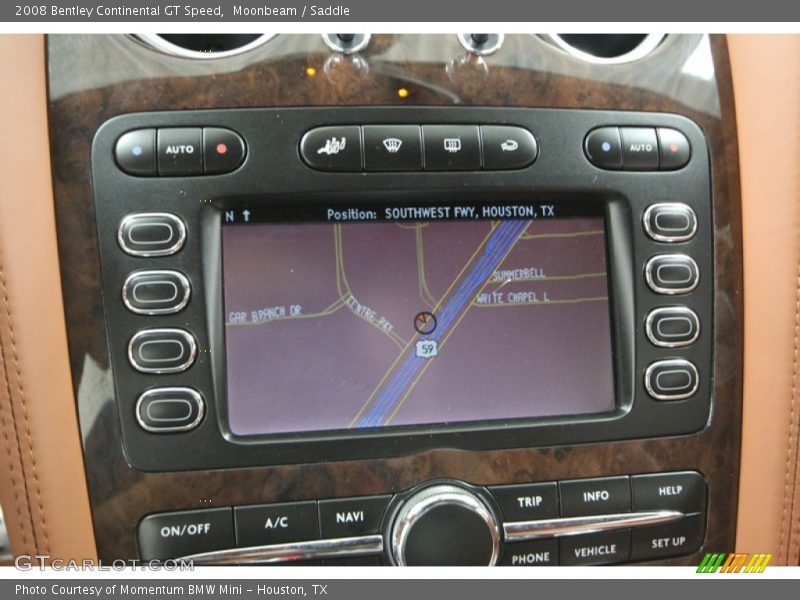 Navigation of 2008 Continental GT Speed