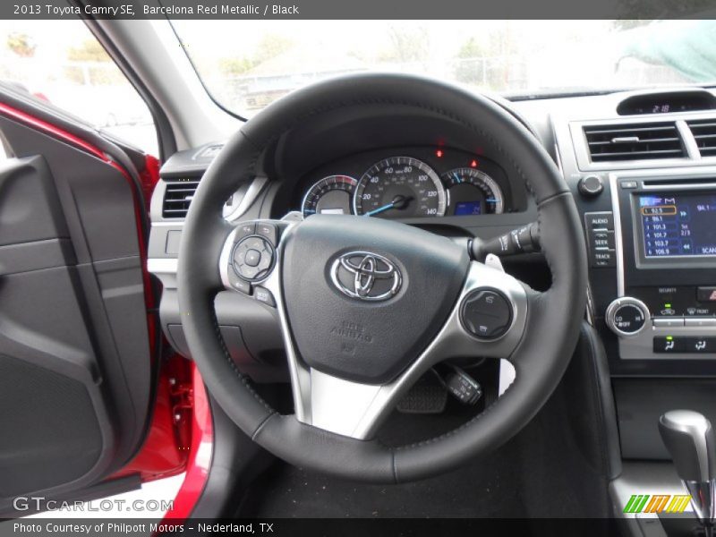 Barcelona Red Metallic / Black 2013 Toyota Camry SE